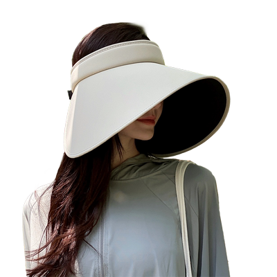 升级黑胶蛋卷防晒帽空顶灯罩帽