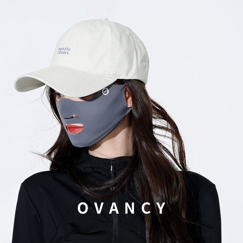 OVANCY运动防晒面罩女夏季露口鼻嘴透气户外跑步骑行遮阳冰丝口罩