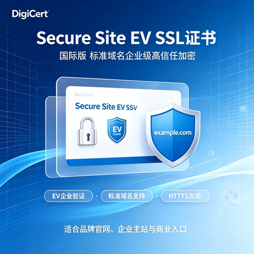 DigiCertSecure Site EV SSL证书国际版企业核验域名网站加密证书
