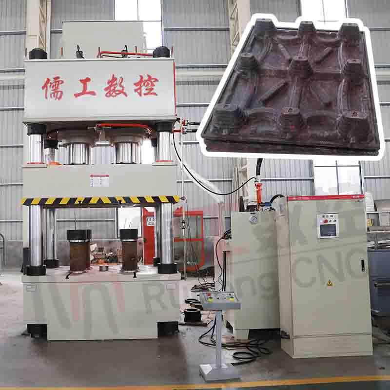 800吨玻璃钢托盘成型油压机废旧纤维塑料九孔九脚托盘热压液压机