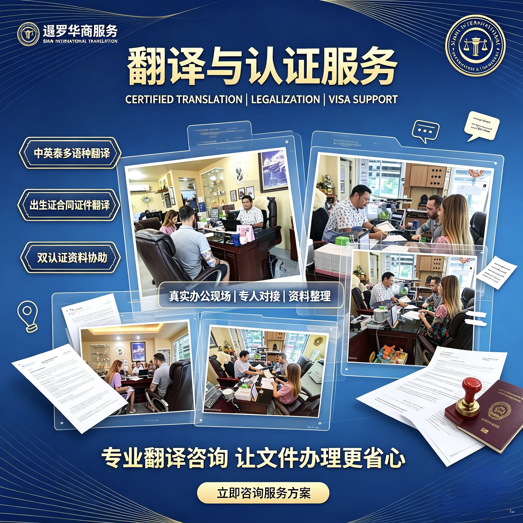 泰国出生证结婚证翻译双认证