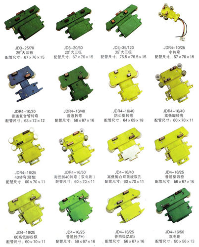 集电器JD-4-150A/滑线集电器JD-4-170A/天车集电器JD-4-210A图