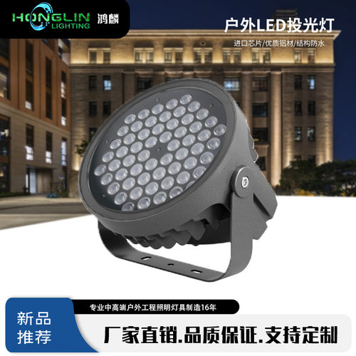 鸿麟LED60W120W投光灯照树灯投射灯市政工程户外工程室外景观照明