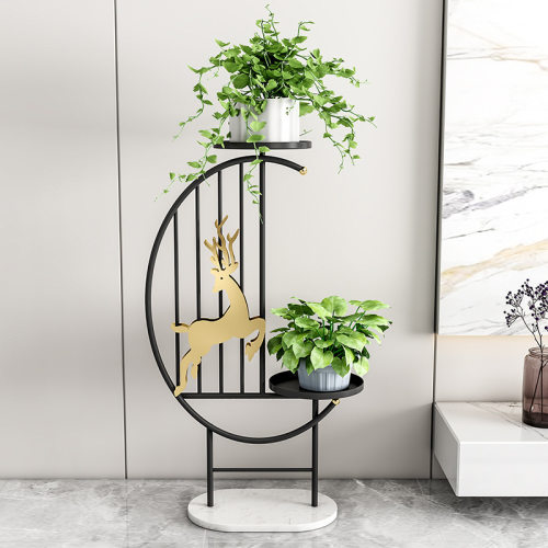 高端花架子客厅落地式室内电视柜旁轻奢植物摆放架阳台绿萝置物架