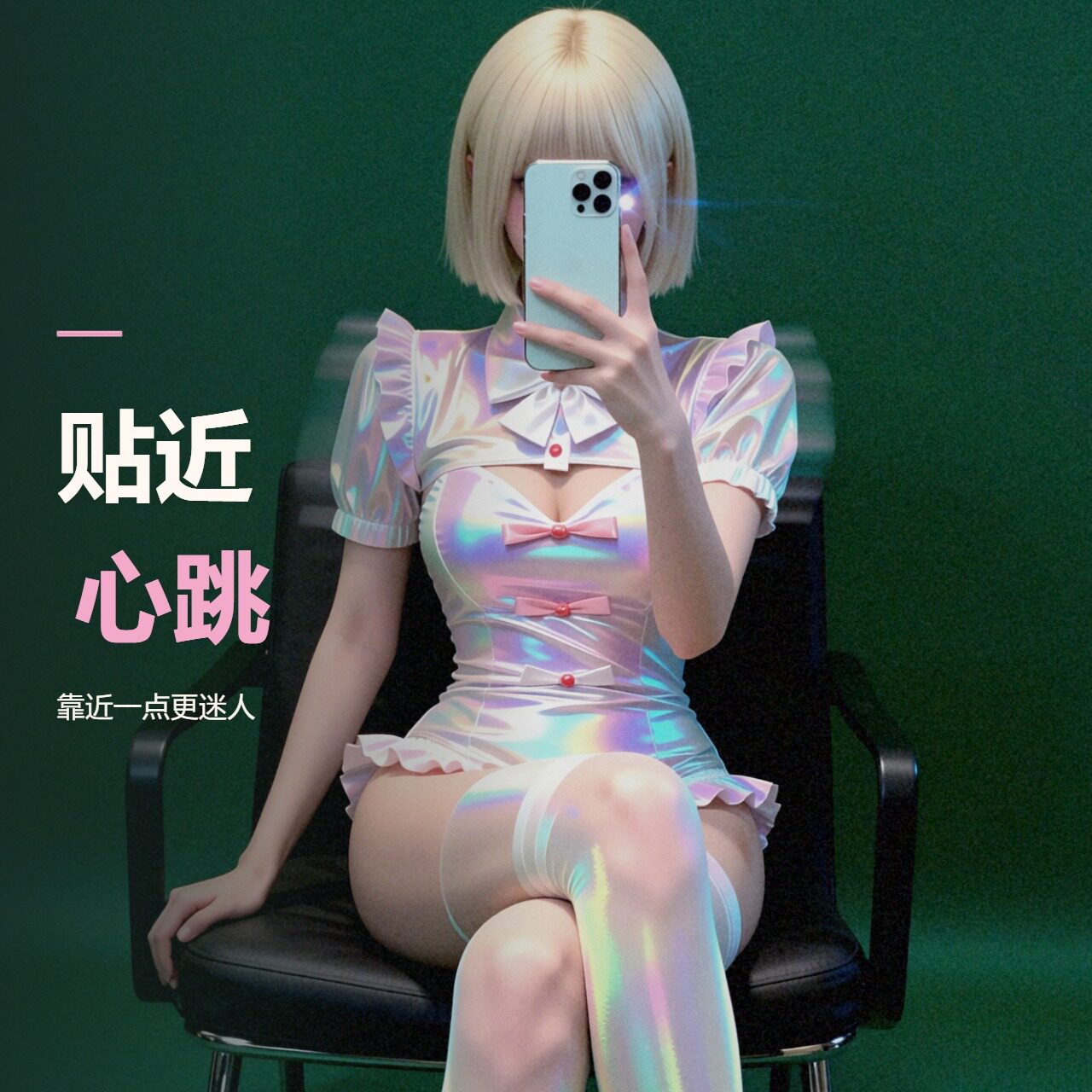 可爱性感亮面连体二次元性感睡衣