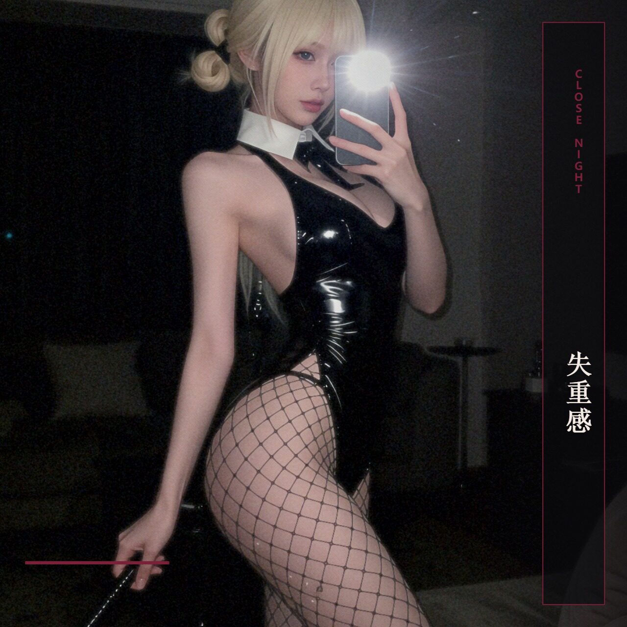 性感兔女郎紧身衣漆皮装角色扮演