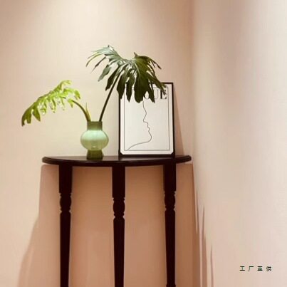 法式玄关桌半圆轻奢简约黑色入户走廊玄关台案靠墙极窄过道桌子图片
