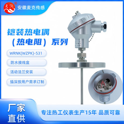铠装热电偶K型铠装铂电阻PT