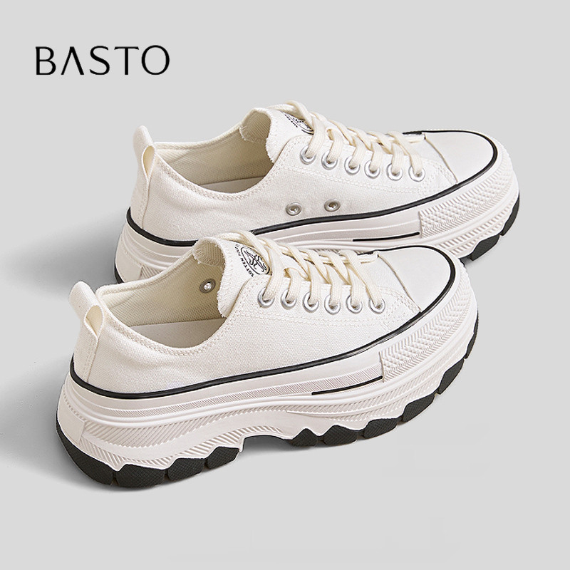 BASTO/百思图增高百搭松糕板鞋图片