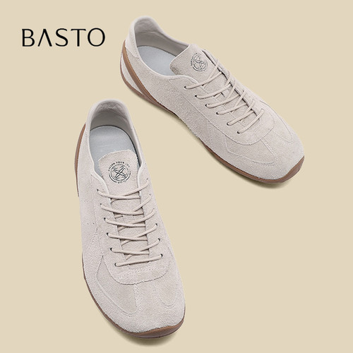BASTO/百思图复古软底透气德训鞋