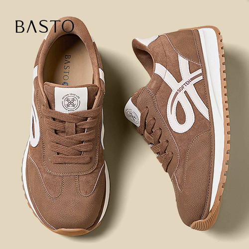 BASTO/百思图复古休闲运动阿甘鞋