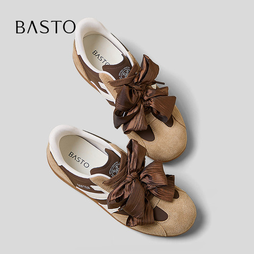 BASTO/百思图不累脚复古德训鞋