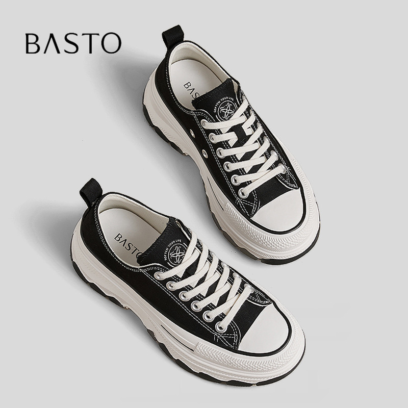 BASTO/百思图不累脚休闲百搭板鞋图片