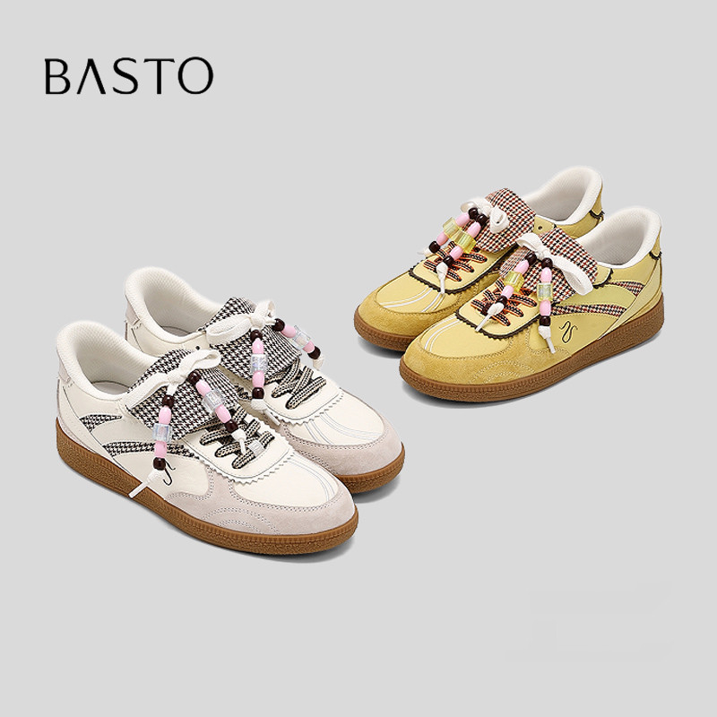 BASTO/百思图复古甜酷休闲德训鞋图片
