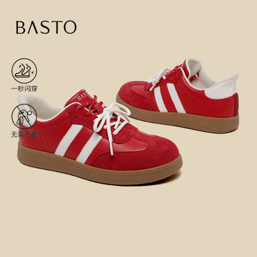 BASTO/百思图通勤复古休闲板鞋