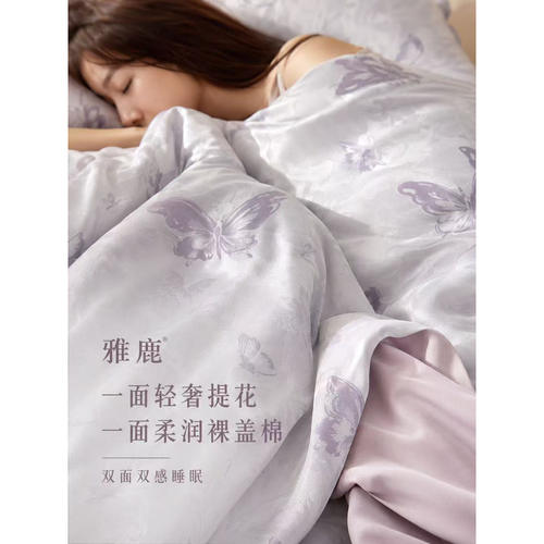 四季新款高奢双色阳离子提花四件套双人被套床单款四件套YL1