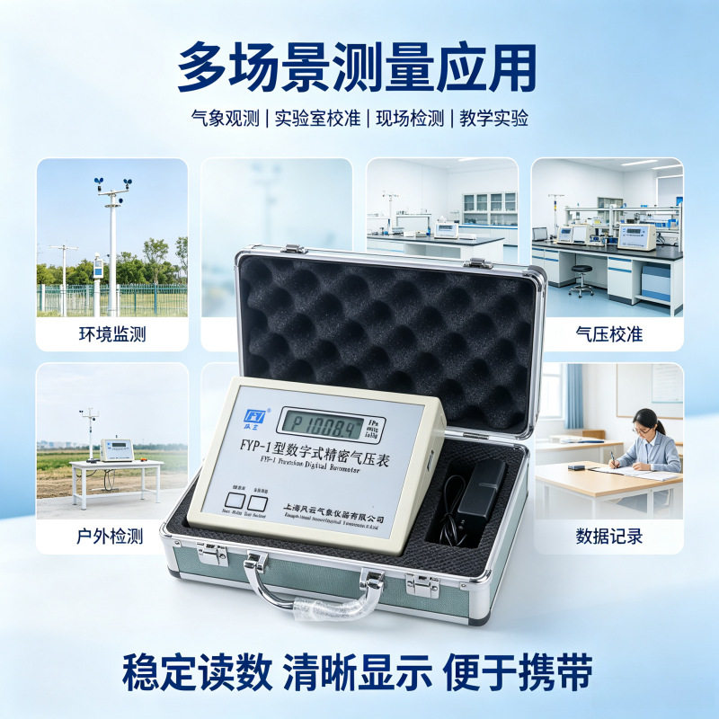 FYP-1高精密数字大气压力表风云牌手持气压计A级B级C级图片