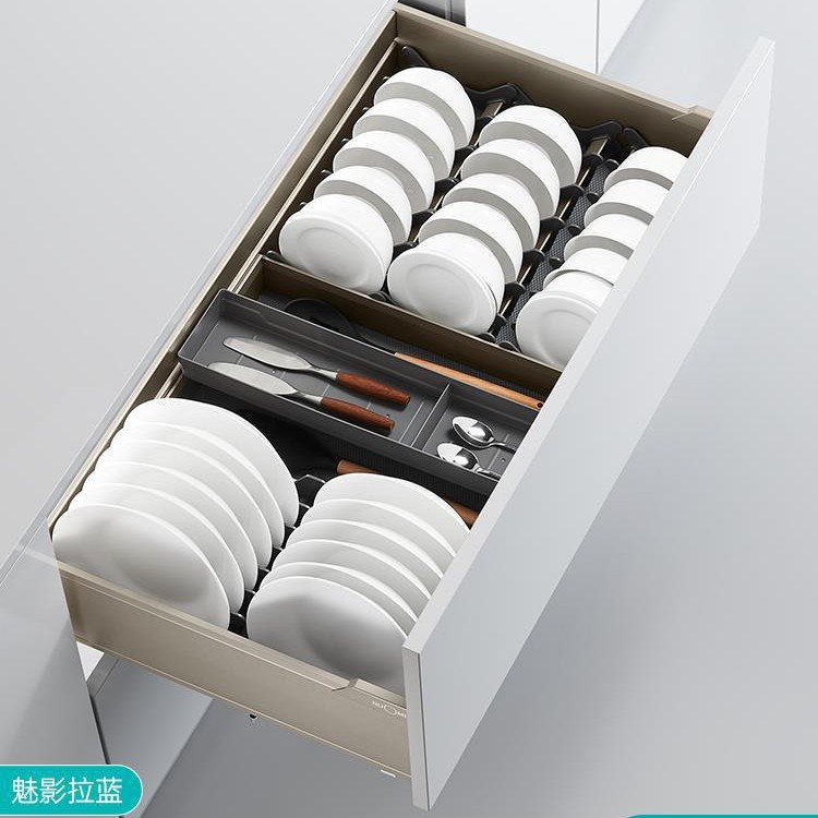 NUOMI/诺米厨房橱柜抽屉式拉篮收纳碗篮碗架碗碟橱柜阻尼拉篮静音图片