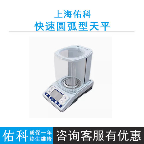 上海佑科GC103/203/263新款快速圆弧型天平千分之一外校台秤1mg