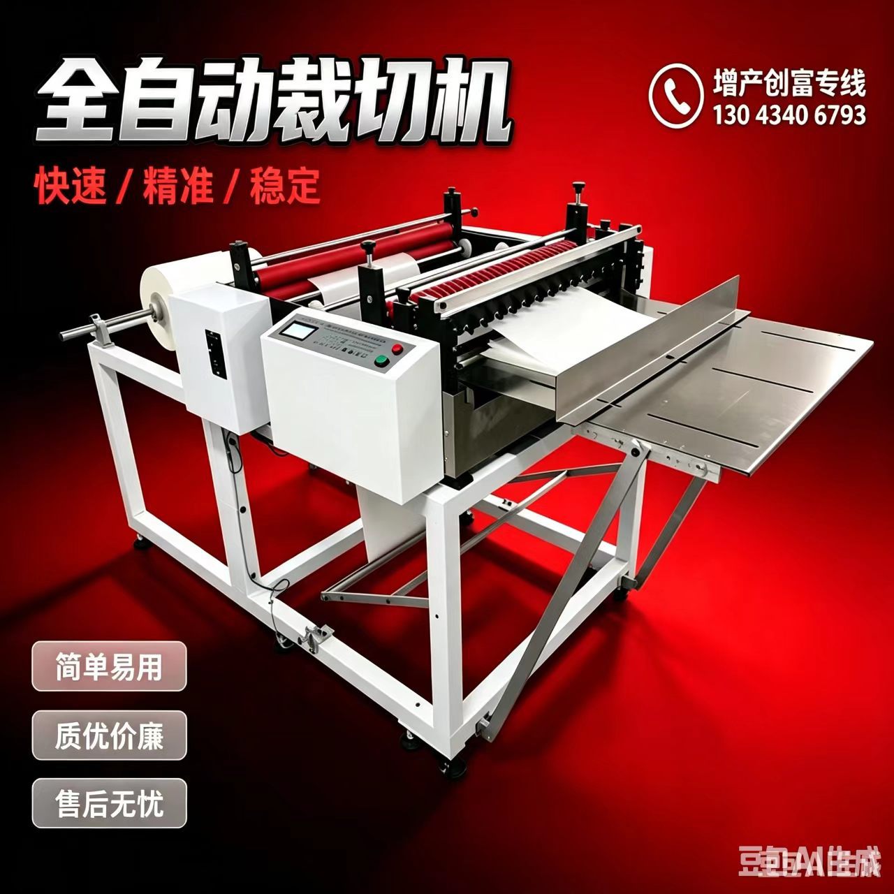 全自动智能半断分切机复合膜海绵布胶纸塑料片pvc胶片裁切机