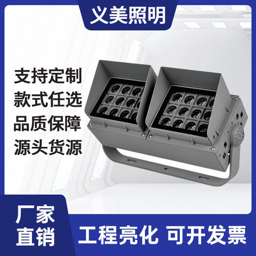 36W48W72W96W144W256W双头组合路灯外壳套件投射灯聚光户外亮化