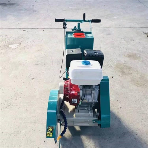 手推式水泥路切缝机移动方便 HQS500汽油马路切割机