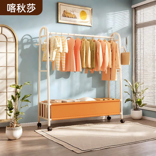挂衣架落地卧室加厚晾衣架室内家用房间衣服架子双杆衣帽架可移动