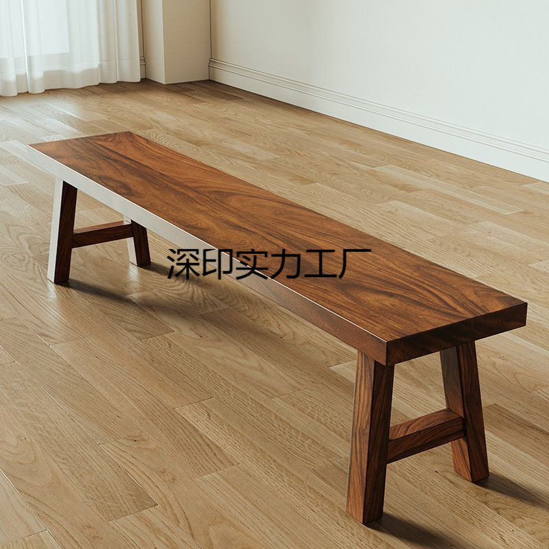 全实木长凳换鞋凳家用餐桌长板凳茶桌长椅简约创意长条凳木凳图片