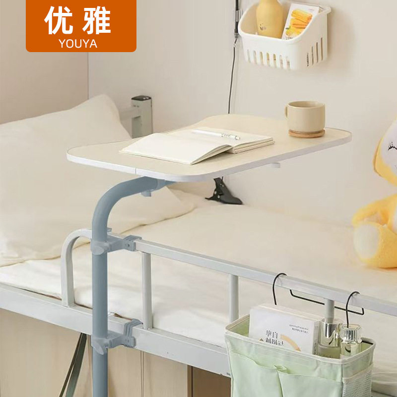 宿舍床上桌学生寝室上铺可折叠小桌子懒人悬空侧边电脑桌书桌批发图片