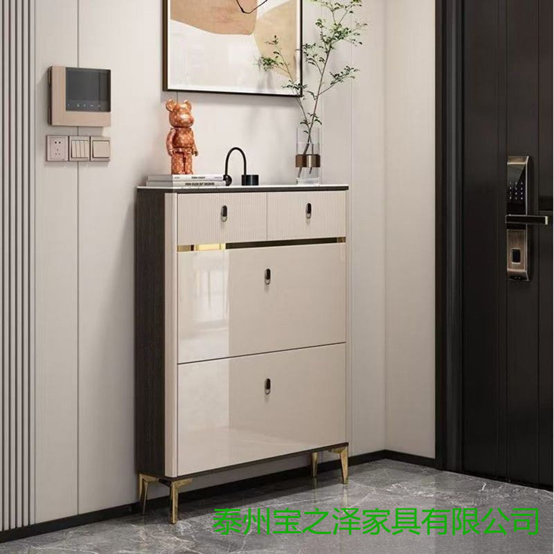 轻奢入户超薄翻斗鞋柜17cm超窄家用门口简约现代玄关小户型图片