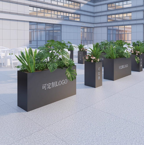 厂家直销户外不锈钢花箱镀锌板室内种植金属铁艺花箱市政工程家用