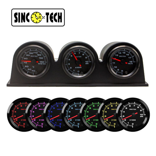 SINCOTECH 52mm12v汽车改装仪表516三联表OBDII