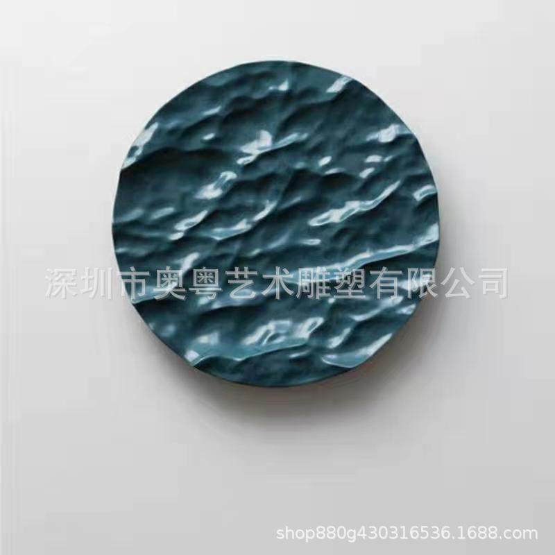 酒店样板房间家居壁饰圆盘别墅摆设现代简约玻璃钢艺术品雕塑摆件图片