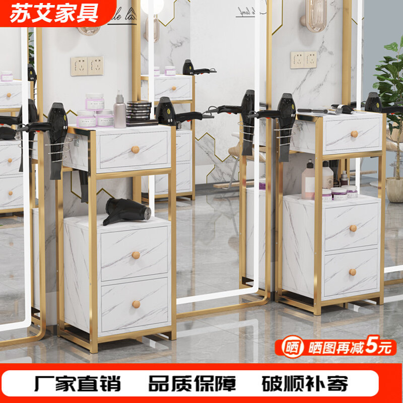 理发店工具柜发廊置物架镜台柜子烫染收纳柜美容院推车图片