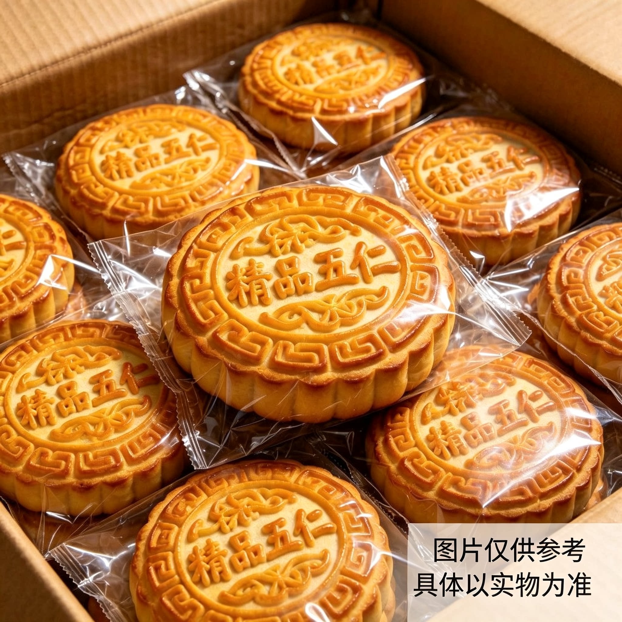 整箱5斤】五仁月饼100g超软低糖零食中秋节传统糕点老式月饼整箱