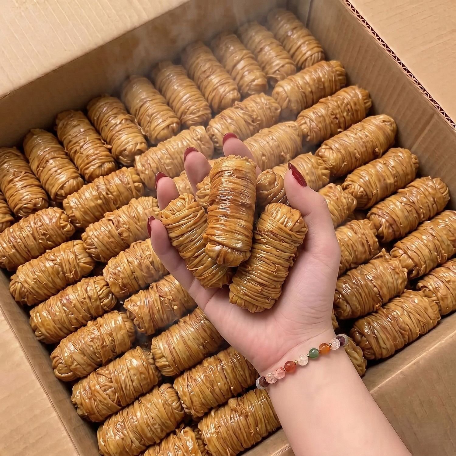 新店开业大便宜了】新鲜现卤味苦肠卷猪肠卷名小吃卷捆肠