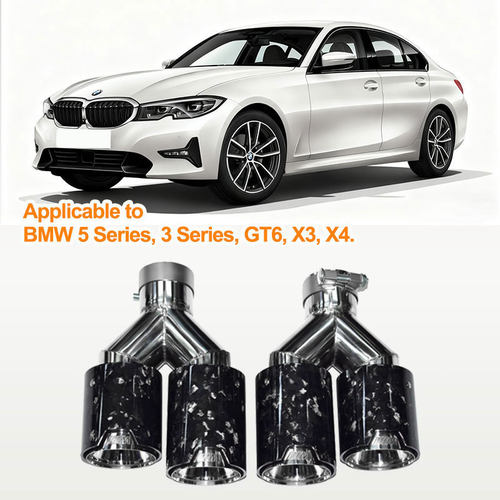 适用于宝马5系3系GT6X3X4排气管改装M标四出锻造碳纤维MP尾喉
