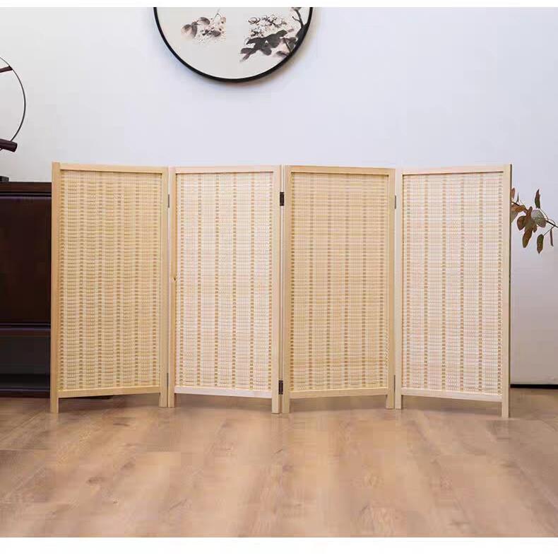 竹编儿童屏风隔断幼儿园区角围栏画 画展用小屏风折屏