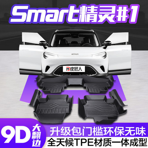 适用Smart精灵1脚垫全包围专用汽车用品大全汽车内饰改装TPE地垫