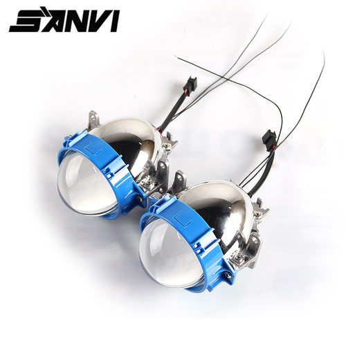 三为车灯新款2.5寸3寸LED双光透镜大灯摩托车大灯35W5500K大灯