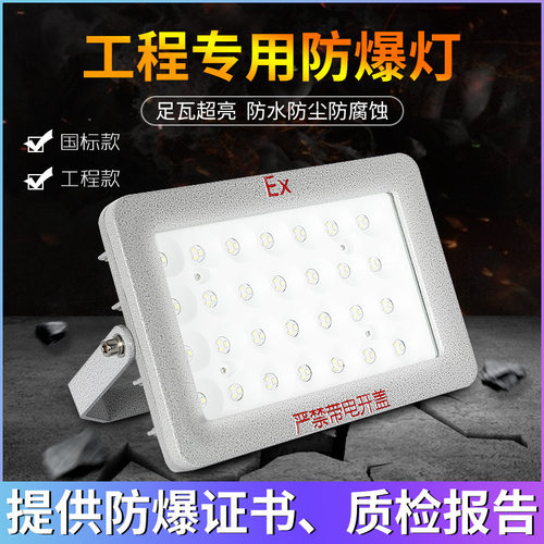 LED防爆灯防水防潮防尘100w200w加油气站化工仓库三防投光泛光灯