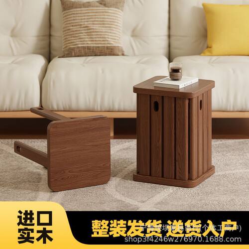 实木凳子家用可叠放板凳高圆凳叠叠凳餐厅堆叠客人备用餐椅组合凳
