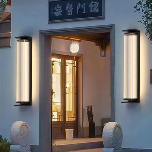 太阳能简约户外防水壁灯别墅大门长条室外轻奢院子门口柱子防雨灯