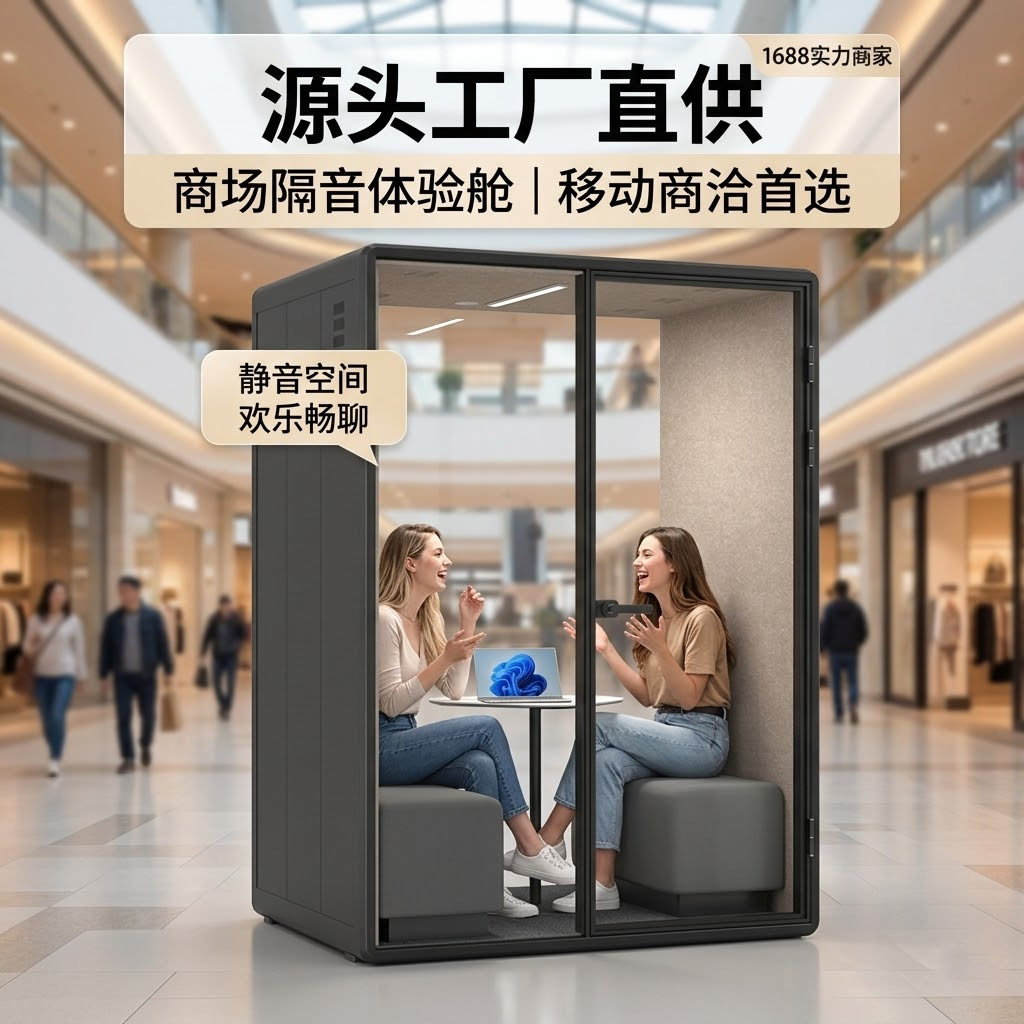 隔音仓专注工作静音舱语言隐私电话亭静音仓办公室内小房子可拆卸图片