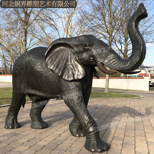 纯铜大象雕塑动物青铜落地象铜象雕像Elephant Bronze Sculpture