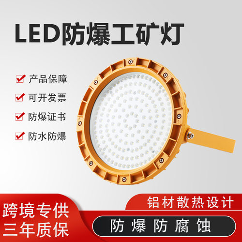 LED防爆灯工厂车间煤矿150瓦200W隔爆型工矿灯圆形泛光跨境热销