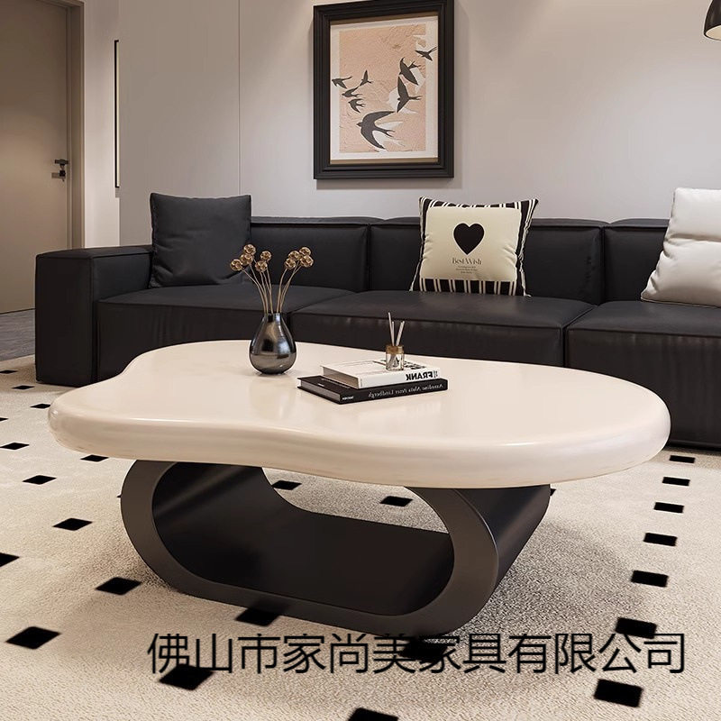 现代轻奢云朵茶几组合小户型客厅家用设计师高级感创意异形小桌子图片