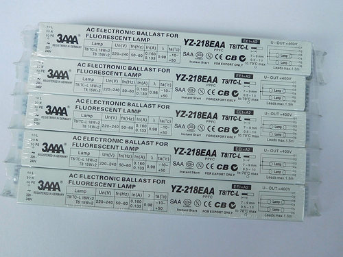 3AAA电子镇流器 YZ-218EAA T8/TC-L 一拖二电子镇流器 2X18 2X15W