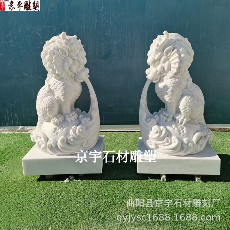 石雕吸水兽青石吸财兽蚣蝮商铺别墅庭院门口仿古动物雕塑摆件定制图片