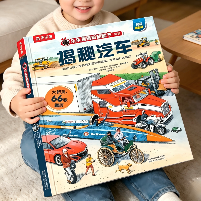乐趣揭秘汽车儿童翻书系